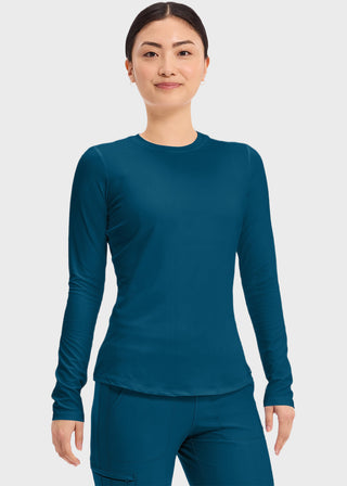 Cherokee Basics Women's Long Sleeve Underscrub Knit Tee