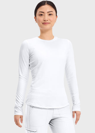 Cherokee Basics Women's Long Sleeve Underscrub Knit Tee