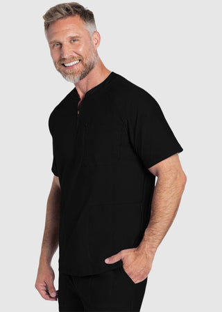 Cherokee Form Men's Quarter Zip Henley Top