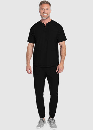 Cherokee Form Men's Quarter Zip Henley Top