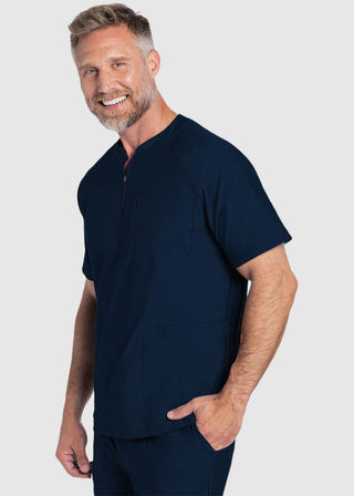 Cherokee Form Men's Quarter Zip Henley Top