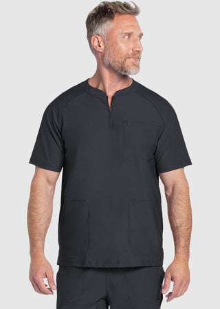 Cherokee Form Men's Quarter Zip Henley Top