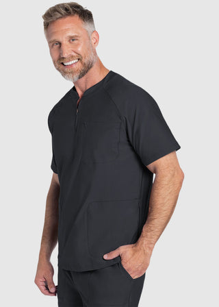 Cherokee Form Men's Quarter Zip Henley Top