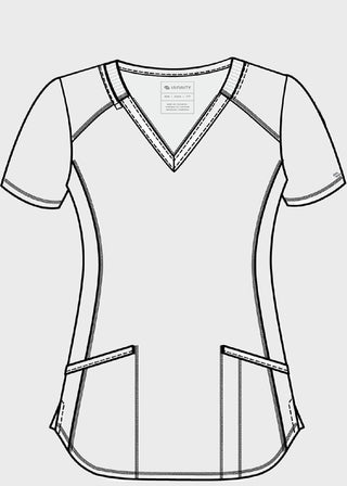 Cherokee Infinity Women's Contemporary Fit V-Neck Top