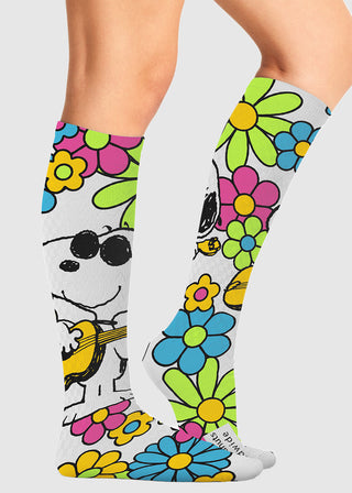 Cherokee Legwear Women's Compression Socks in Snoopy Grooves