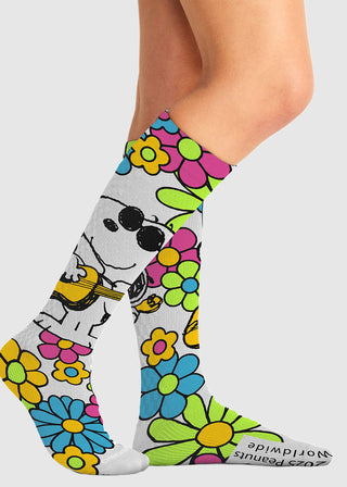 Cherokee Legwear Women's Compression Socks in Snoopy Grooves