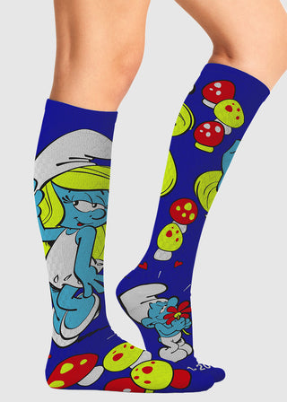 Cherokee Legwear Women's Compression Socks in Smurfette