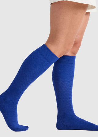 Cherokee Legwear Unisex's True Support Compression Socks in Electric Blue