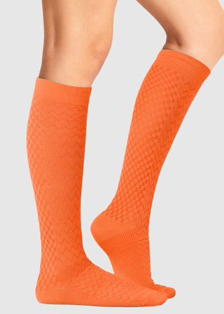 Cherokee Legwear Unisex True Support Compression Socks in Mandarine Zest