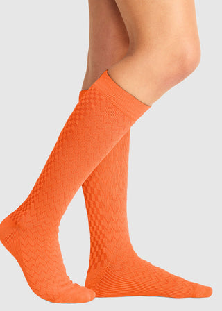 Cherokee Legwear Unisex True Support Compression Socks in Mandarine Zest