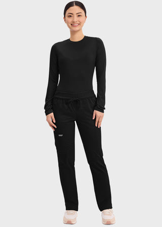 Cherokee Workwear Revolution Women's Mid Rise Tapered Leg Drawstring Petite Pant