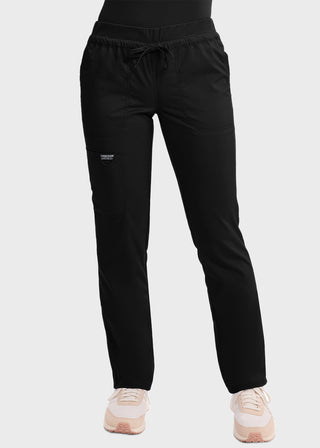 Cherokee Workwear Revolution Women's Mid Rise Tapered Leg Drawstring Pant