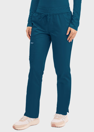 Cherokee Workwear Revolution Women's Mid Rise Tapered Leg Drawstring Pant