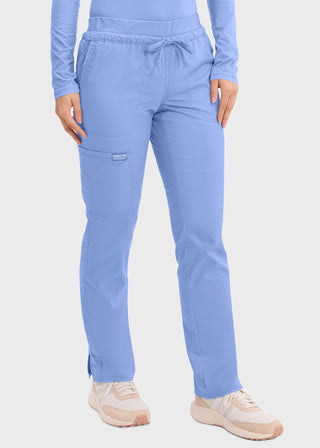 Cherokee Workwear Revolution Women's Mid Rise Tapered Leg Drawstring Pant