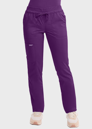 Cherokee Workwear Revolution Women's Mid Rise Tapered Leg Drawstring Pant