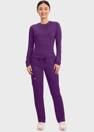 Cherokee Workwear Revolution Women's Mid Rise Tapered Leg Drawstring Petite Pant