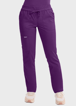 Cherokee Workwear Revolution Women's Mid Rise Tapered Leg Drawstring Pant