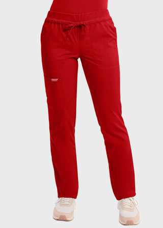 Cherokee Workwear Revolution Women's Mid Rise Tapered Leg Drawstring Pant