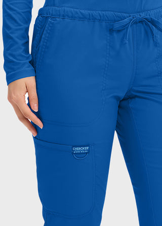 Cherokee Workwear Revolution Women's Mid Rise Tapered Leg Drawstring Tall Pant