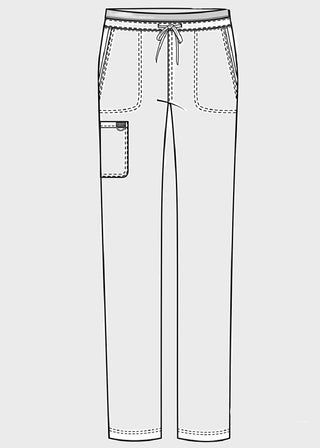 Cherokee Workwear Revolution Women's Mid Rise Tapered Leg Drawstring Pant