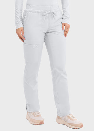 Cherokee Workwear Revolution Women's Mid Rise Tapered Leg Drawstring Pant