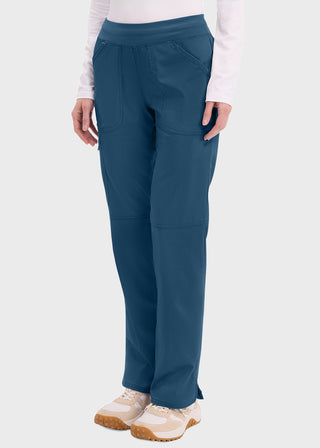 Cherokee Workwear Revolution Womens Mid Rise Straight Leg Pull-on Tall Pant