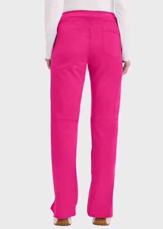 Cherokee Workwear Revolution Womens Mid Rise Straight Leg Pull-on Petite Pant