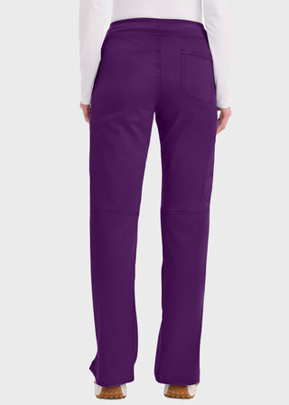 Cherokee Workwear Revolution Womens Mid Rise Straight Leg Pull-on Petite Pant