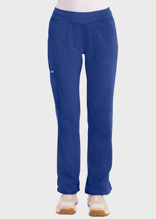 Cherokee Workwear Revolution Womens Mid Rise Straight Leg Pull-on Tall Pant