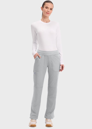 Cherokee Workwear Revolution Womens Mid Rise Straight Leg Pull-on Tall Pant