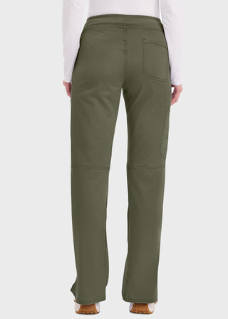 Cherokee Workwear Revolution Womens Mid Rise Straight Leg Pull-on Tall Pant