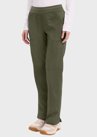 Cherokee Workwear WW Revolution Womens Mid Rise Straight Leg Pull-on Pant