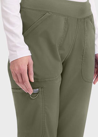Cherokee Workwear WW Revolution Womens Mid Rise Straight Leg Pull-on Pant