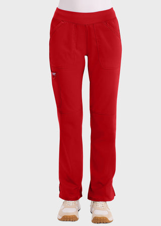 Cherokee Workwear Revolution Womens Mid Rise Straight Leg Pull-on Tall Pant