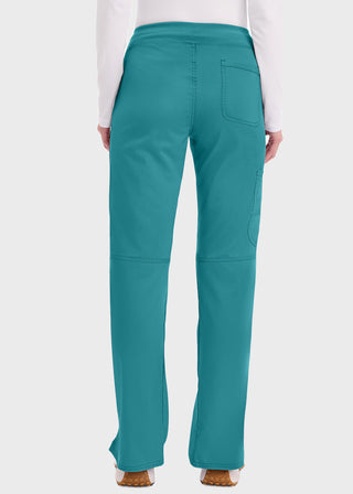 Cherokee Workwear Revolution Womens Mid Rise Straight Leg Pull-on Tall Pant