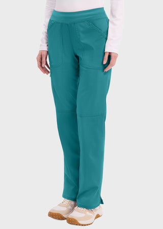 Cherokee Workwear Revolution Womens Mid Rise Straight Leg Pull-on Tall Pant