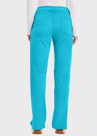 Cherokee Workwear Revolution Womens Mid Rise Straight Leg Pull-on Tall Pant