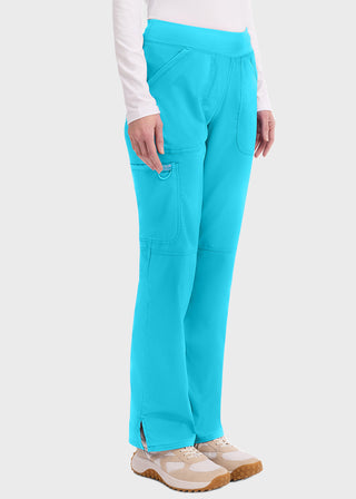 Cherokee Workwear Revolution Womens Mid Rise Straight Leg Pull-on Tall Pant