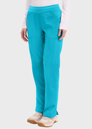 Cherokee Workwear WW Revolution Womens Mid Rise Straight Leg Pull-on Pant