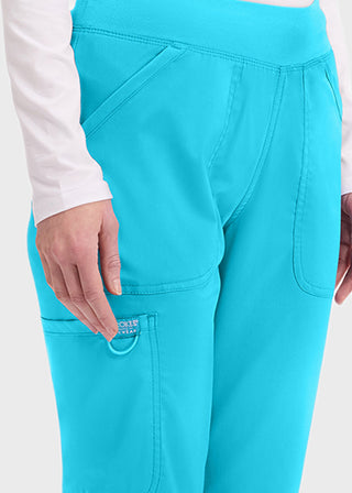 Cherokee Workwear Revolution Womens Mid Rise Straight Leg Pull-on Tall Pant