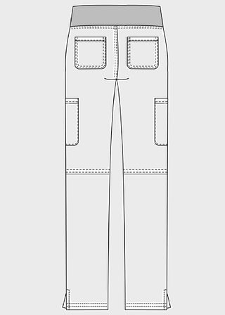 Cherokee Workwear WW Revolution Womens Mid Rise Straight Leg Pull-on Pant