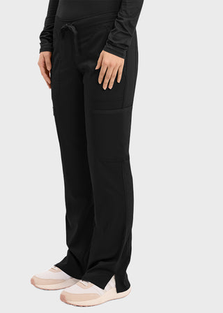 Cherokee Workwear Revolution Womens Mid Rise Moderate Flare Drawstring Pant