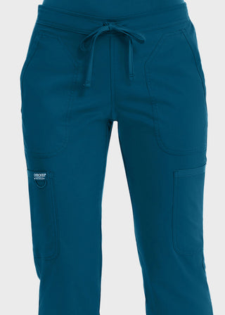 Cherokee Workwear Revolution Womens Mid Rise Moderate Flare Drawstring Pant