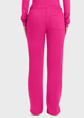 Cherokee Workwear Revolution Womens Mid Rise Moderate Flare Drawstring Petite Pant