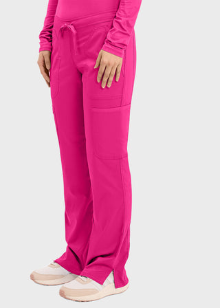 Cherokee Workwear Revolution Womens Mid Rise Moderate Flare Drawstring Tall Pant