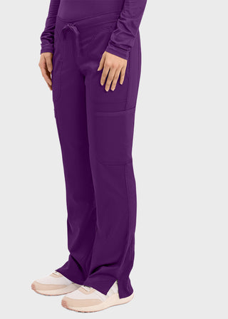 Cherokee Workwear Revolution Womens Mid Rise Moderate Flare Drawstring Pant