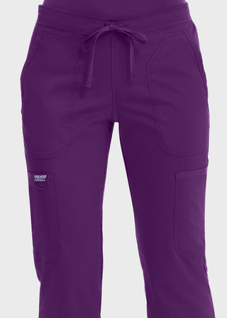 Cherokee Workwear Revolution Womens Mid Rise Moderate Flare Drawstring Pant