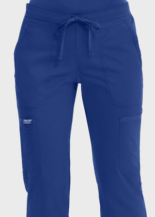 Cherokee Workwear Revolution Womens Mid Rise Moderate Flare Drawstring Pant