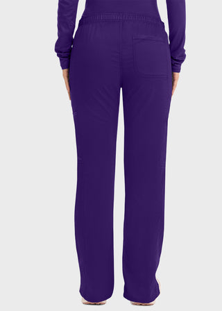 Cherokee Workwear Revolution Womens Mid Rise Moderate Flare Drawstring Tall Pant