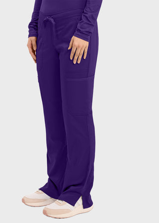 Cherokee Workwear Revolution Womens Mid Rise Moderate Flare Drawstring Tall Pant